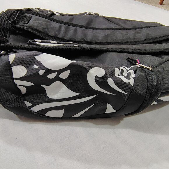 EastSport Black White Floral Backpack Multiple Compartments Adjustable Straps - Picture 16 of 16